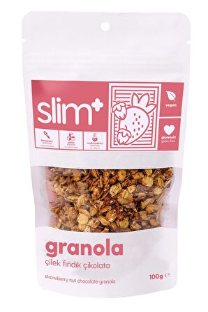 5 Paket Çikolata Çilek Fındık Glutensiz İlave Şekersiz Vegan Granola 100gr