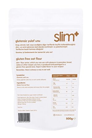 3 Paket 500G Glutensiz Yulaf Unu