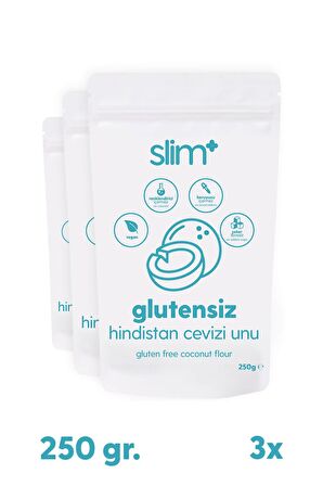 3 Paket 250G Glutensiz Hindistan Cevizi Unu