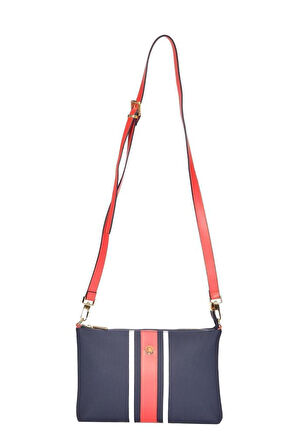 U.S. Polo Assn. Lacivert - Beyaz - Kırmızı Kadın Çapraz Çanta US24270