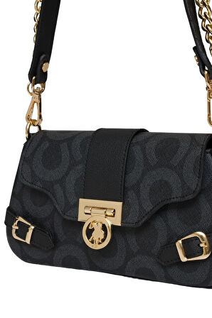 U.S. Polo Assn. Çapraz Askılı Kadın Çanta Siyah Us25170