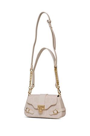 U.S. Polo Assn. Çapraz Askılı Kadın Çanta Ekru Us25170