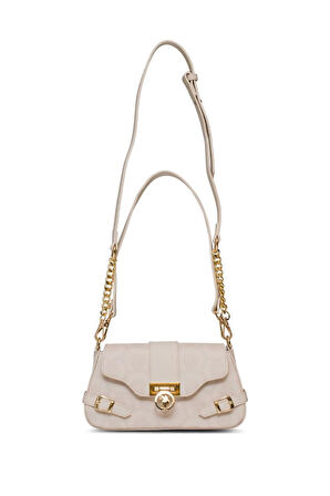 U.S. Polo Assn. Çapraz Askılı Kadın Çanta Ekru Us25170