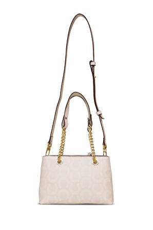 U.S. Polo Assn. Çapraz Askılı Kadın Çanta Ekru Us25166