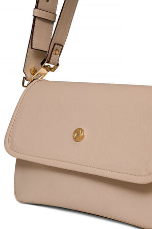 U.S. Polo Assn. Çapraz Askılı Kadın Çanta Bej Us25126
