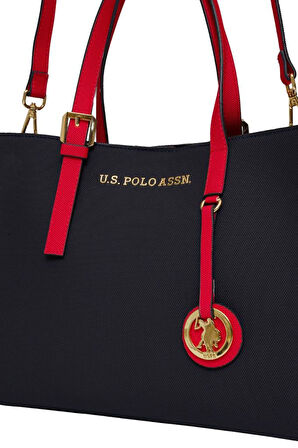 U.S. Polo Assn. Çapraz Askılı Kadın Çanta Lacivert-Beyaz-Kırmızı Us25252