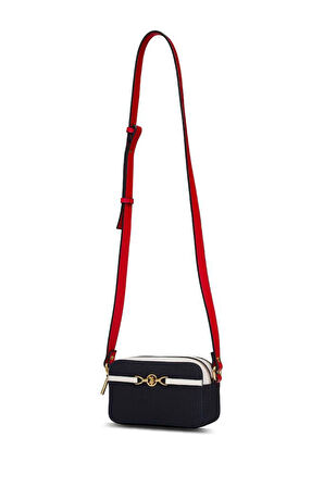U.S. Polo Assn. Çapraz Askılı Kadın Çanta Lacivert-Kırmızı-Beyaz Us25232