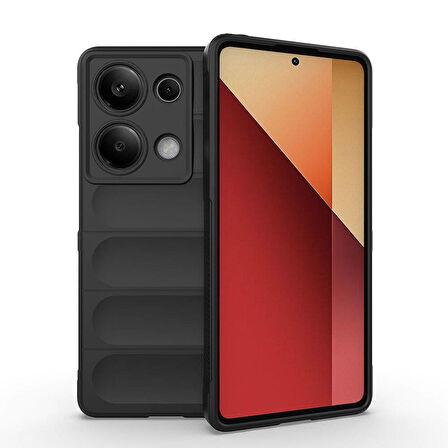 Redmi Note 13 Pro 4G Kılıf Esnek TPU Oyuklu Arka Yüzey Tasarımlı Etnik Silikon Kapak