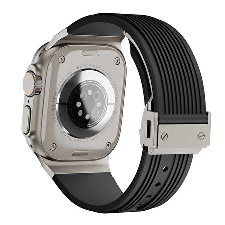 Watch Ultra 49mm Uyumlu KRD-113 Spor Görünümlü Silikon Kordon