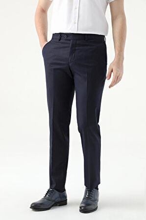 Ds Damat Slim Fit Lacivert Düz Kumaş Pantolon 2HE03ER01320M