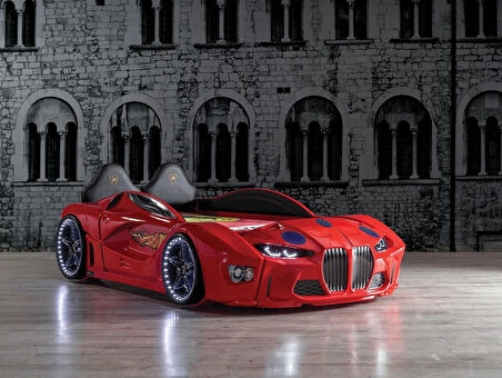 GTM PREMİUM ARABALI YATAK, KIRMIZI