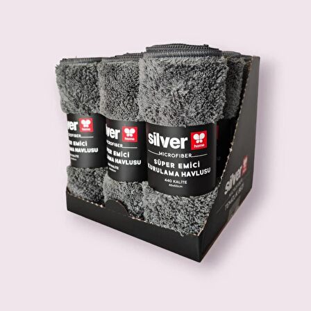 SİLVER HOME KURULAMA BEZİ 50X70 -GRİ