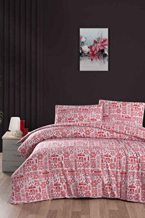 Menderes Home Cotton Collection Flanel R Çift Kişilik Nevresim Takımı Noel