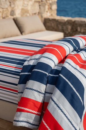 La Notte Marin Stripe Çift Kişilik 4 Parça Pike Takımı 210x230 + 160x200 + 2/50x70 cm