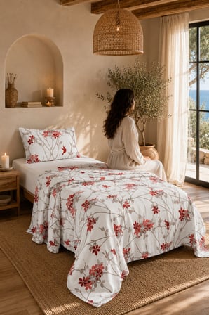 La Notte Pure Romance Tek Kişilik 3 Parça Pike Takımı 160x230 + 100x200 + 50x70 cm