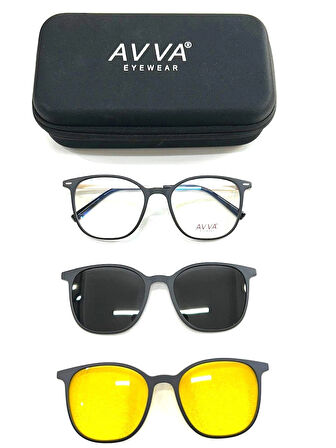 AVVA 2121 C1 S-A POLARİZE&ANTİFAR KLİPSLİ UNİSEX GÜNEŞ GÖZLÜĞÜ