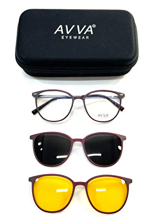 AVVA 2117 C3 B-F  Polarize&antifar Klipsli KADIN Güneş Gözlüğü
