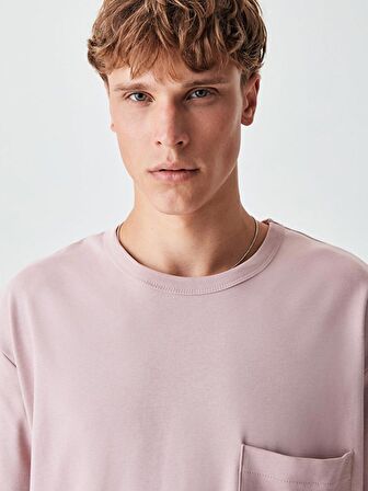 Loose Fit Cepli Pembe T-shırt