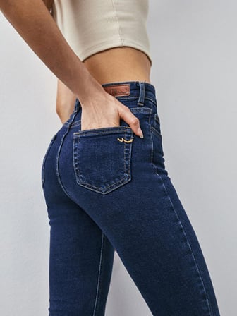 Lynda Yüksek Bel Cropped Flare Jean Pantolon