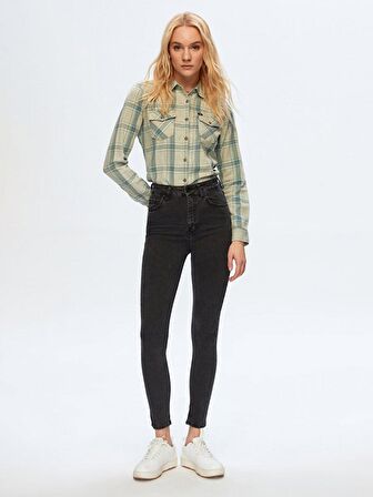 Marcella X Yüksek Bel Dar Paça Jean Pantolon