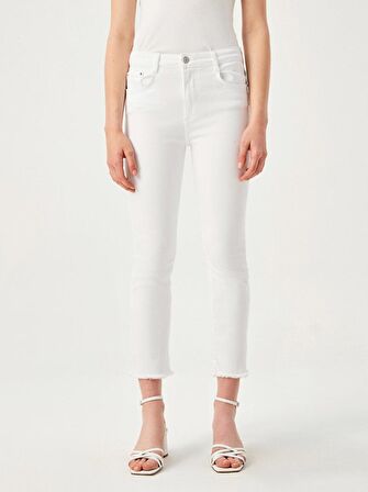Lynda X Yüksek Bel Cropped Flare Jean Pantolon