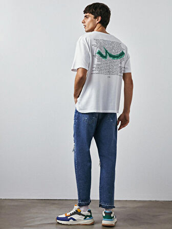 Maurızıo Ağı Düşük Slım Cropped Jean Pantolon