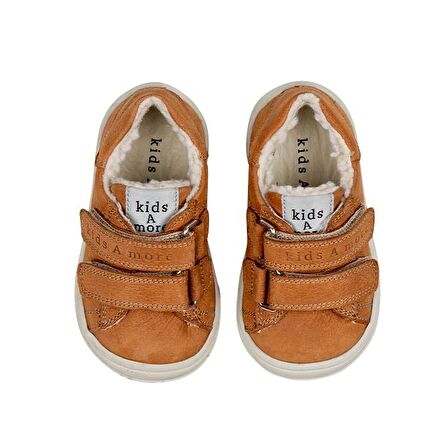 Pearl Çift Cırtlı Deri İçi Kürklü Unisex Ayakkabı Tarçın