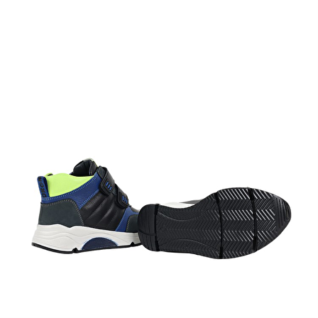 Oslo Nubuk Detaylı Deri Erkek Çocuk Bot Siyah