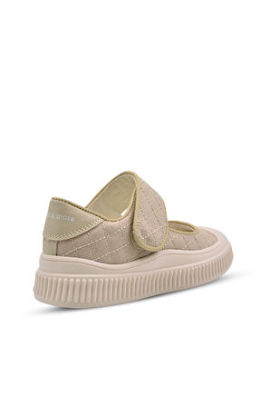 Luna Kız Çocuk Bej Rengi Günlük Keten Ayakkabı