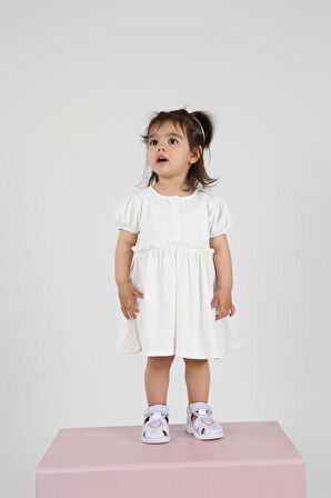 Rose Tek Cırtlı Arkası Kapalı Hakiki Deri Kız Bebek Sandalet Lila