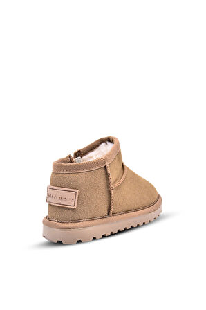 Kugga Kız Ve Erkek Çocuk İçi Kürklü Vizon Rengi Bot