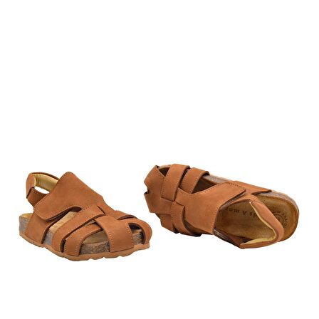 Arezzo Unisex Deri Çocuk Sandalet Taba