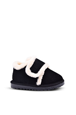 Noelle Kız Ve Erkek Çocuk İçi Kürklü Siyah Renk Kışlık Bot