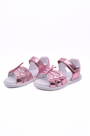 Glow Kız Çocuk Kelebek Figürü Ve Pul Sim Detaylı Pembe Renk Sandalet
