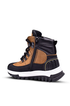 Otto Erkek Çocuk Soğuk Havaya Ve Suya Dayanıklı Hakiki Deri Taba Rengi Kışlık Bot