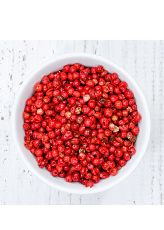 Kırmızı Tane Karabiber 80Gr + Metal Seramik Bıçaklı Baharat ve Tuz Öğütücü (Tuz Değirmeni) Dolu