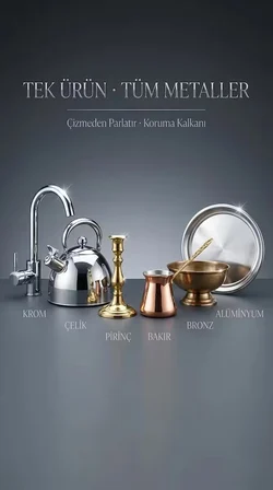Gard Metal Parlatıcı & Bakım Cilası 125 ml - Bakır, Pirinç, Bronz, Krom Tüm Metaller İçin Temizleyici Parlatıcı