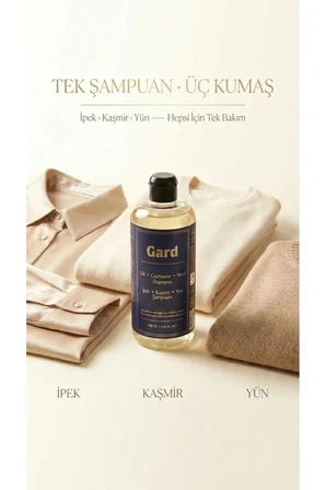 Gard İpek Kaşmir Yün Şampuanı 500 ml - Hassas Kumaş Yıkama Deterjanı, Makinede Yıkanabilir