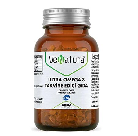 VeNatura Ultra Omega 3 Takviye Edici Gıda 30 Kapsül