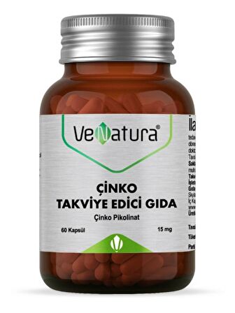 VeNatura Çinko 15 mg 60 Kapsül