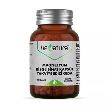 ​Venatura Magnezyum Bisglisinat 160 mg 30 Kapsül