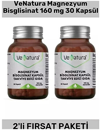 Venatura Magnezyum Bisglisinat 30 Kapsül 2'li