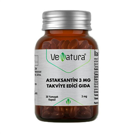 VeNatura Astaksantin 3 mg 30 Kapsül