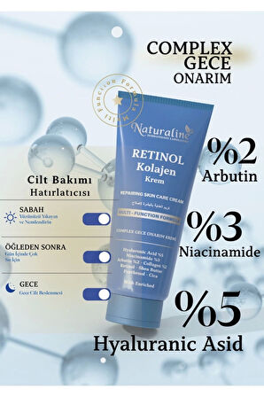 Naturaline Onarıcı Krem - Retinol Shea Butter Hyaluronic Acıd %5 Collagen % 2 Arbutin % 2 100ml