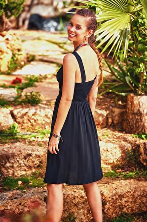 Bohem Kısa Askılı Elbise