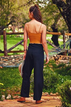 Rahat Kesim Geniş Paça Balıkçı Pantolon
