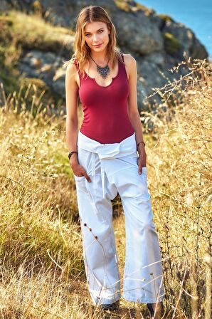 Rahat Kesim Geniş Paça Balıkçı Pantolon