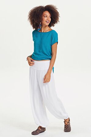 Beli Lastikli Salaş Şalvar Pantolon