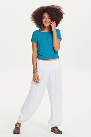 Beli Lastikli Salaş Şalvar Pantolon