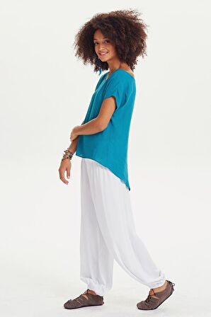 Beli Lastikli Salaş Şalvar Pantolon